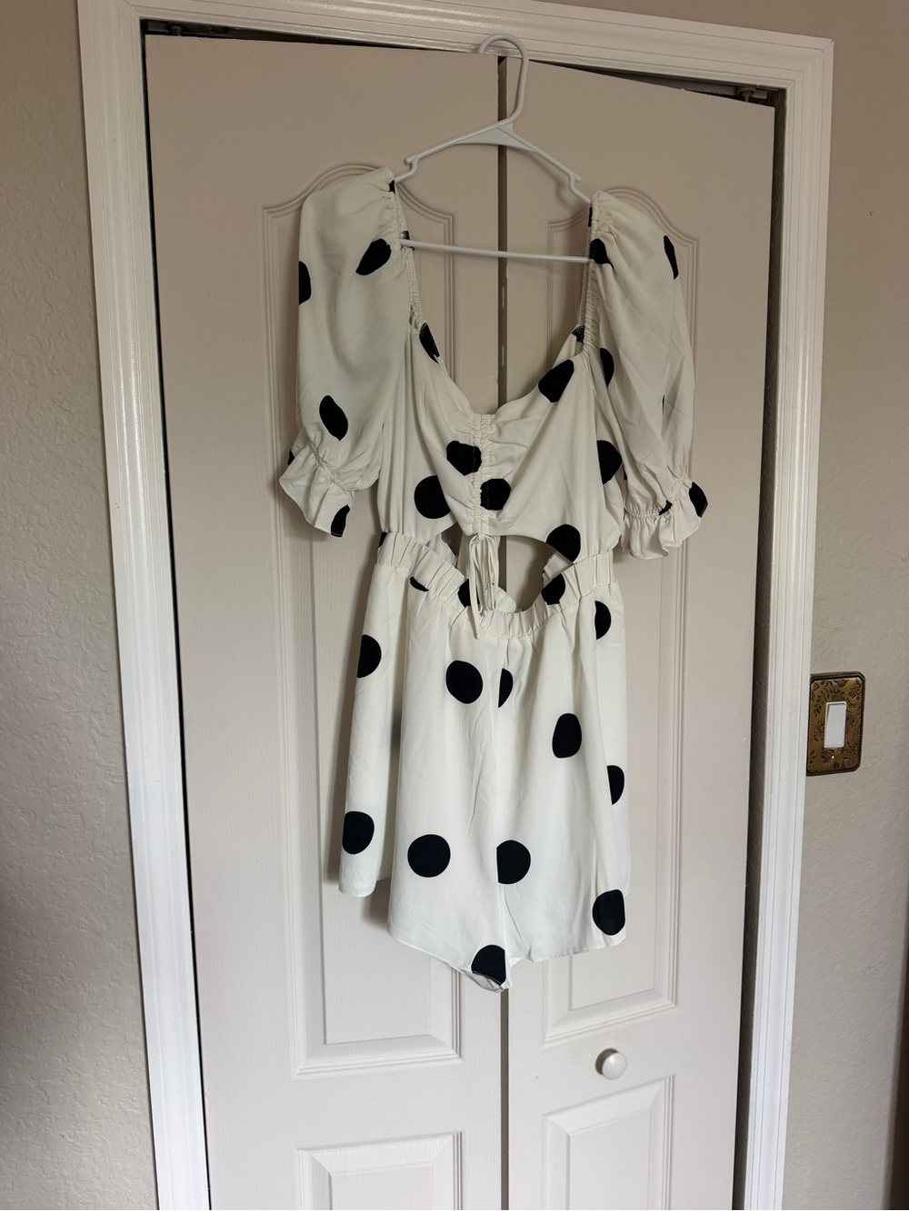Express romper Black Polka Dots